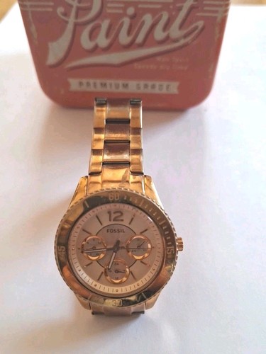 Fossil edelstahl uhr stella - edelstahl,