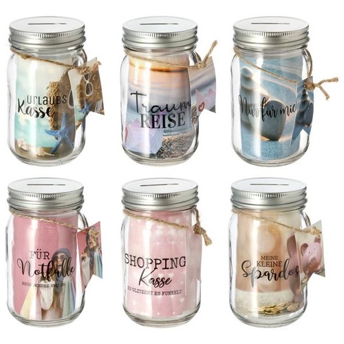 Spardose glas kasse reise - kasse,