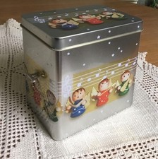 Weihnachten Keksdose (leer) Motiv:Engel, mit Spieluhr "Oh Tannenbaum..."