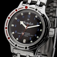Taucheruhr VOSTOK Automatik DIVER 20 ATM 42K Military 2416/420268 mechanisch
