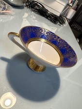 Winterling Bavaria Vintage Schale mit Henkel, Kobaltblau & Gold, Ø10,5 cm