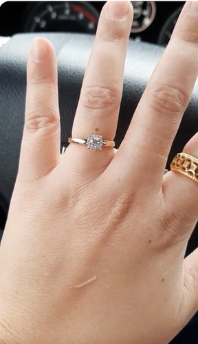 Genuine diamond ring - ring, 18k