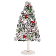 B-Ware Deko-Weihnachtsbaum MCW-M17, Kiefernzapfen Holz 60x32x17cm