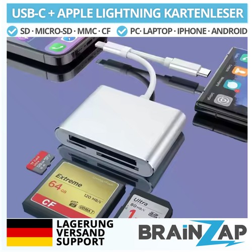 Usb lightning type c - type, alu