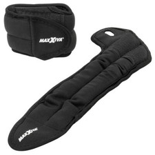 MAXXIVA Handmanschetten Set Schwarz 2 x 0,5kg Eisensandfüllung Laufgewichte