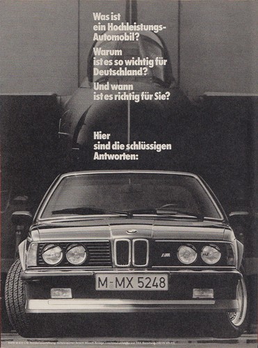 Bmw 635 csi reklame - bmw, (e34)