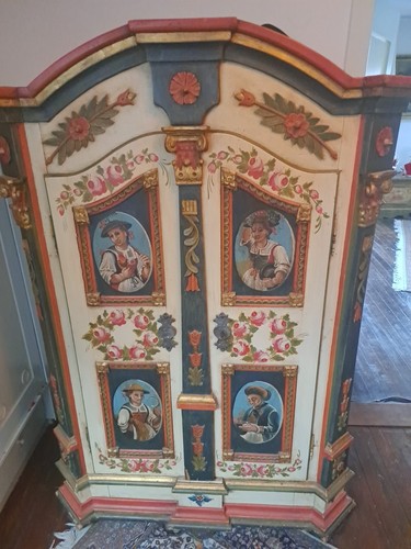 Bemalter schrank bauernmöbel - bemalter,