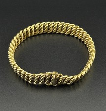 Armband 585 Gold 14Karat geflochten Gliederarmband Armkette 30,45g Vintage Damen