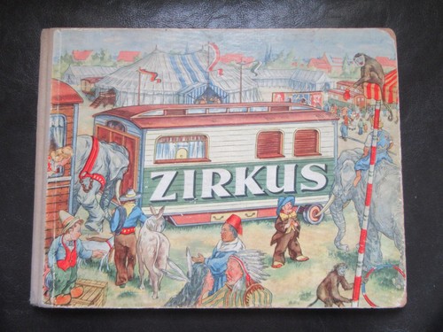 Zirkus altes pappbilderbuch - zirkus,altes,