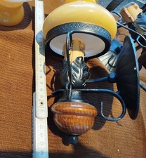 1 kleine Wandlampe Leuchte Lampe mit Glaskuppel für Hütte