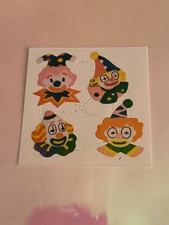 Sticker Aufkleber Clowns Gesichter Pearly Bunt Kein Originalbogen Vintage 90er