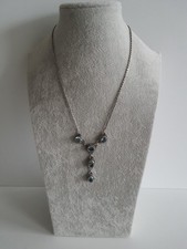 Art Deco Collier Kette Aquamarin Sterlingsilber 925 Meisterpunze BA