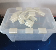 10 Stück Verschluss Clips für Ikea Samla Box Transparent extra breit 5L, 11L, 22