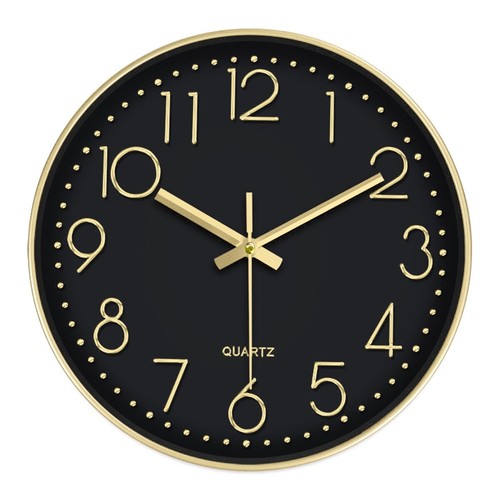 30cm wanduhr gold - gold, ohne