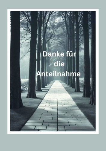 Danksagung trauer karte - 10,