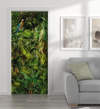 Türtapete Türposter selbstklebend Dschungel Papagei Türaufkleber