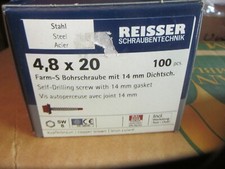 100 Stück Trapezblech Bohrschrauben 4,8x20mm RAL 8004 Kupferbraun +ContPal6aK1.