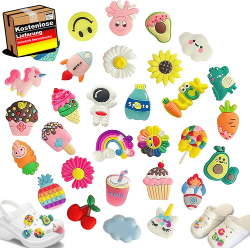 Schuh charms set stück pvc - schuh-charms,