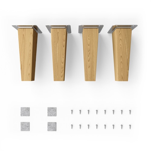 Sossai eckige holzfüße - 4x,
