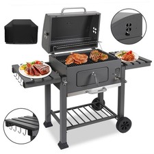 Holzkohlegrill Ablage Räder