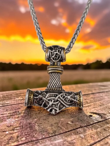 Halskette mit hammer von thor - halskette,