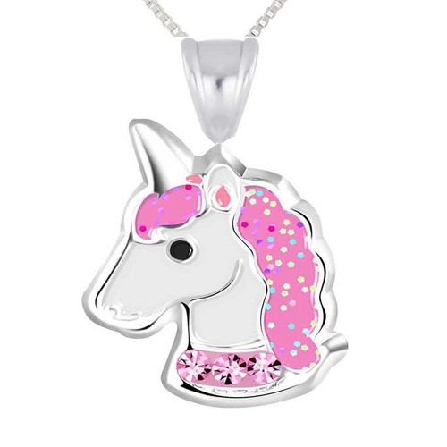 Anhänger kette einhorn pink - anhänger,