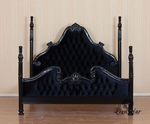 Bett barockstil schwarz - bett,