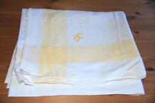 Alte Leinen Damast Tischdecke