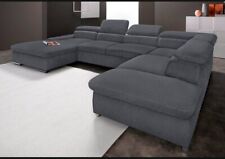 wohnlandschaft u form mit schlaffunktion Und Hocker 