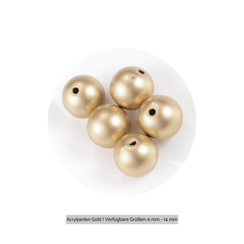 Acrylperlen matt gold silber - gold,