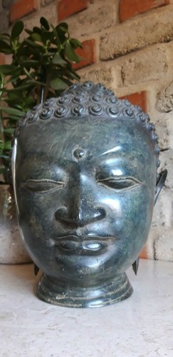 Buddha kopf aus bronze kunst - aus,