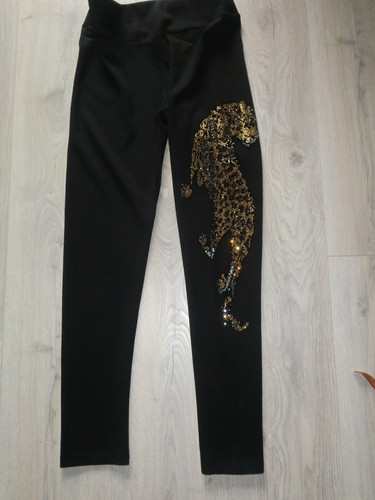 Schwarze leggings mit - leggings, tiger