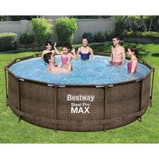Steel Pro MAX Swimming Pool Set Ø366x100cm Schwimmbecken Schwimmbad Bestway