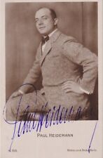 PAUL HEIDEMANN Original Autogramm signierte Postkarte 20er Jahre selten