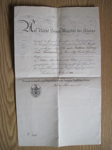 Preussen urkunde roter adler - preussen,