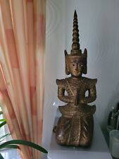 Buddha holz ca 63 cm neuwertig und gepflegt mit Glitzer aus Nachlass