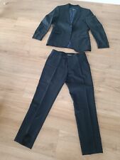 Strellson Anzug Herren Gr. M (48) grau Business Jacke Hose Schurwolle Elegant 