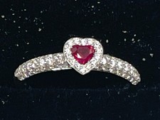 Rubin-Brillant-Ring, Weissgold