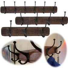 Exklusive Teak Holz Wandgarderobe 45-80cm Kleiderhaken Garderobenleiste Massiv