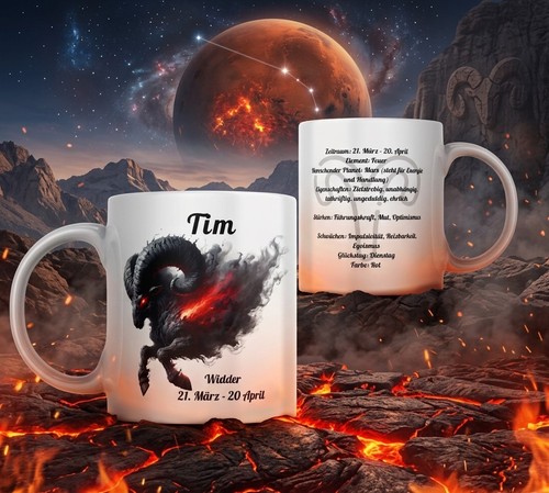 Sternzeichen widder tasse - widder,
