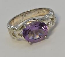 Natürlicher Amethyst Ring 925er Silber Größe 54 (17,2 mm Ø)