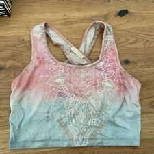 Spirit Olf Om Bra Yoga Bustier, Regenbogenfarben, Gr. M