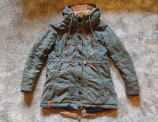Naketano Herren Winterjacke Größe XL Olive Blau Warm Gefüttert Kapuze Streetwear