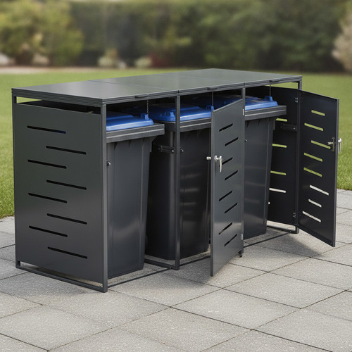Metall mülltonnenbox - metall,