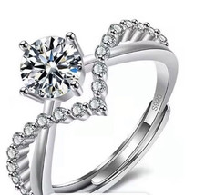 Ring Strass Silber Edelstahlring Damen Schmuck Fingerring Zirkonia Ringe Glitzer