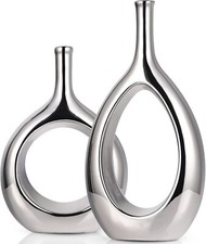 Glänzende silberne Vase