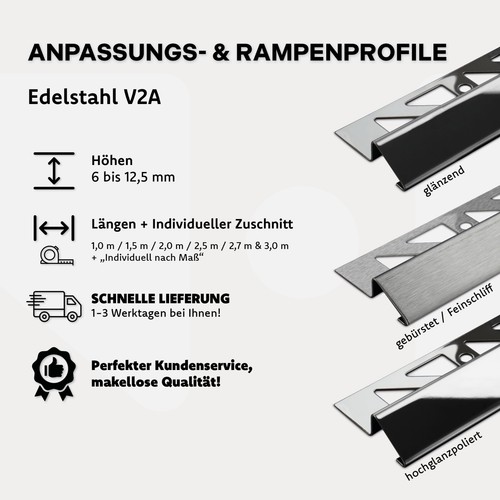 Fliesenprofil edelstahl - fliesenprofil,