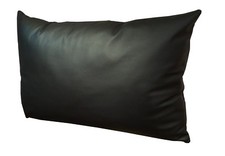 Schwarz lederkissen echt leder - schwarz,