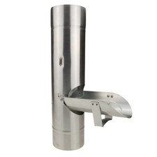 Regenwasserklappe Regenrohrklappe Fallrohrklappe Titanzink Zink 76 87 100mm