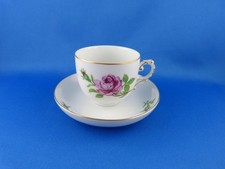 Vintage Porzellan Tasse Mokkatasse Sammeltasse mit Untertasse Fürstenberg, Rose